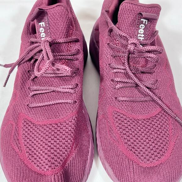 Feethit Blade Running Shoes Men 7.5 (40) Burgundy Non-Slip Slip On Sneakers New - Picture 7 of 9